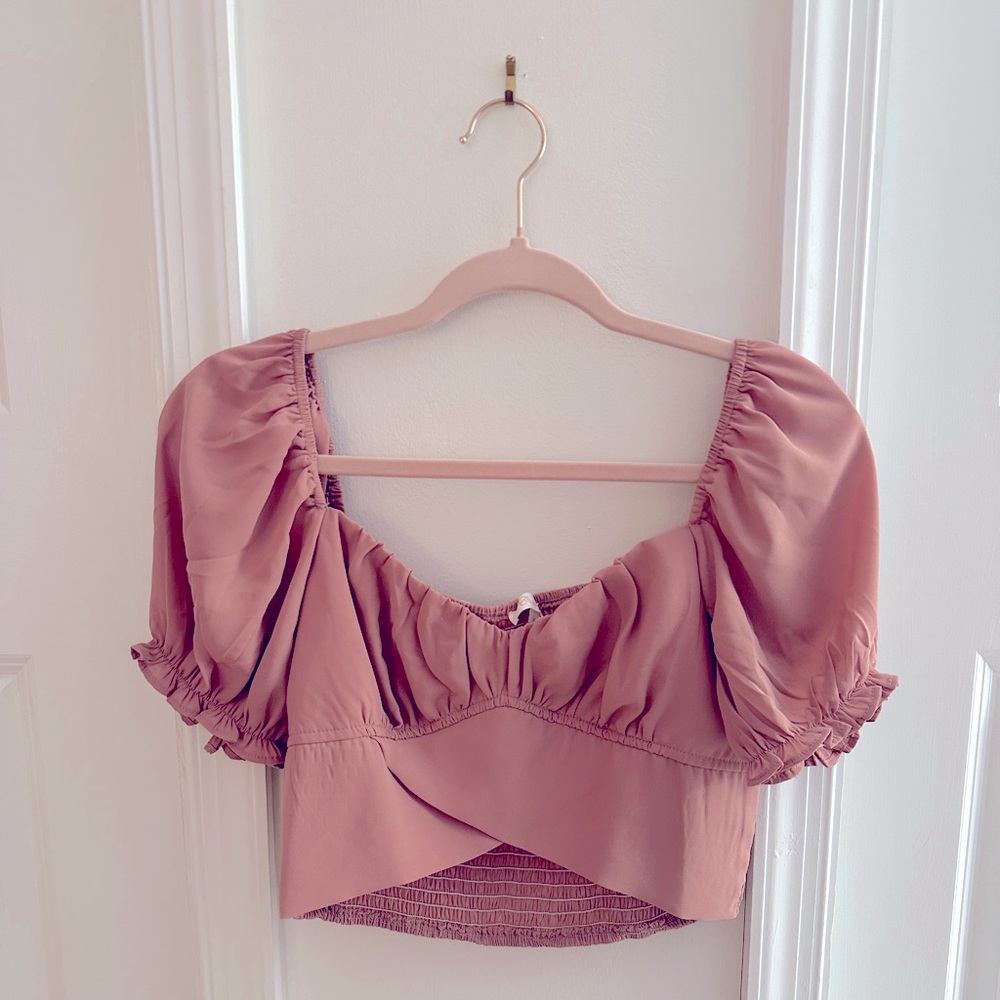 mauve crossover top
